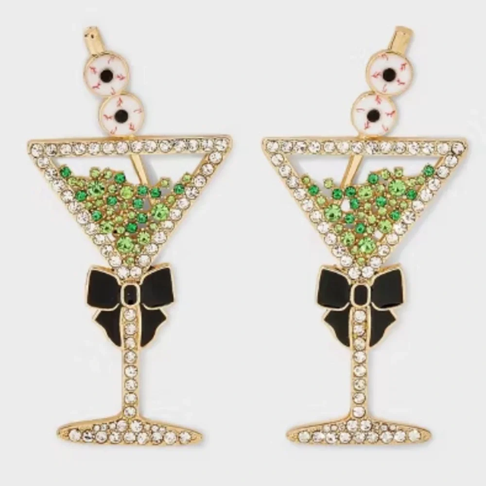 Sugarfix by Baublebar Pass the Spirits Ghouls‎ Night Out Martini Glass Earrings